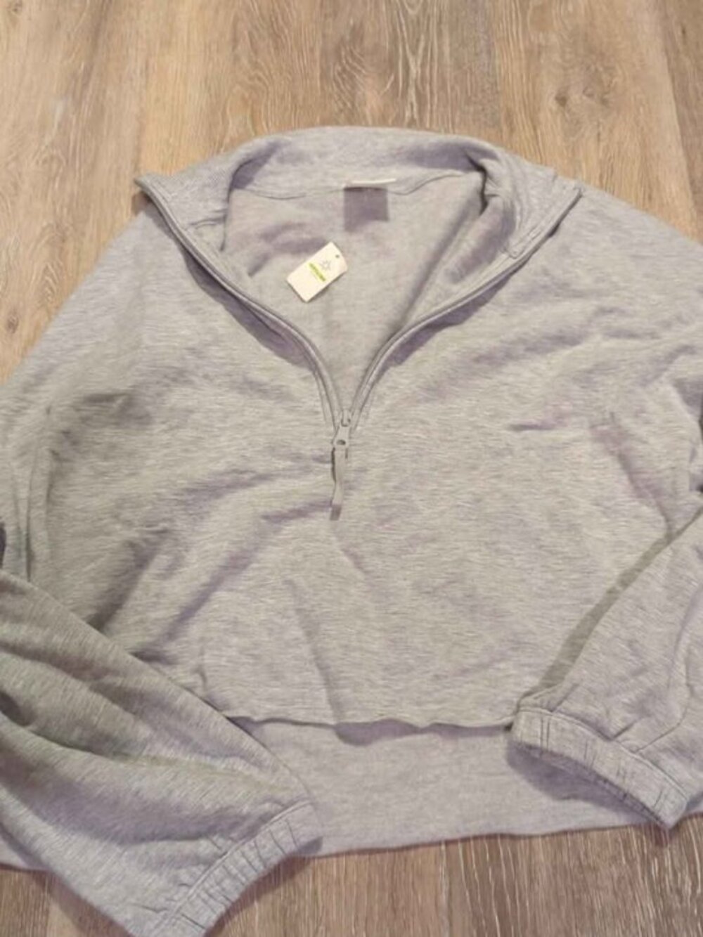 OFFLINE by Aerie Grey Quarter-Zip Sweatshirt size small new